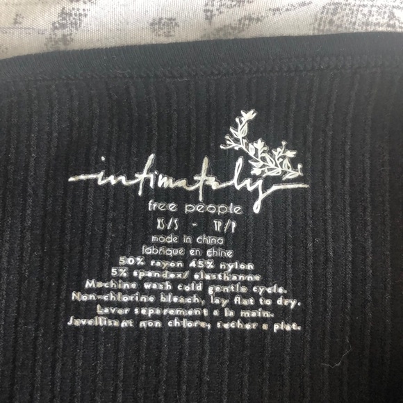 🖤 Black Seamless Free People Crop Top - Picture 4 of 4